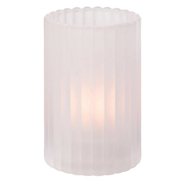 Satin Crystal Vertical Rod Glass Cylinder Lamp
