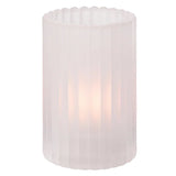 Satin Crystal Vertical Rod Glass Cylinder Lamp