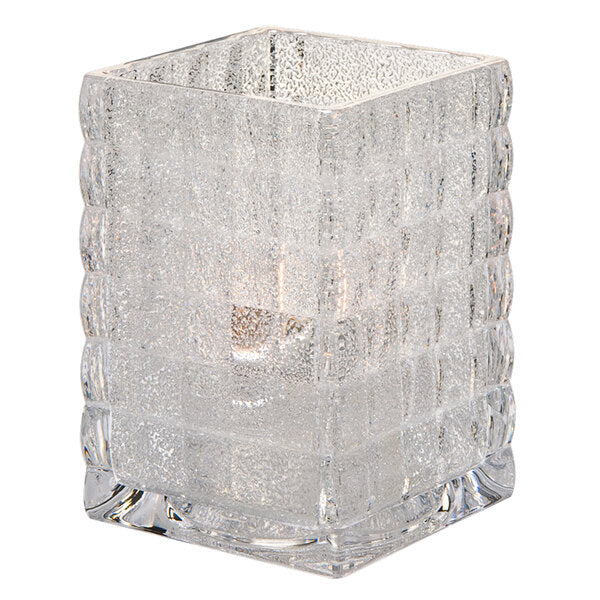 Clear Jewel Optic Block Glass Lamp