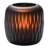 Black Amber Mystic Glass Votive