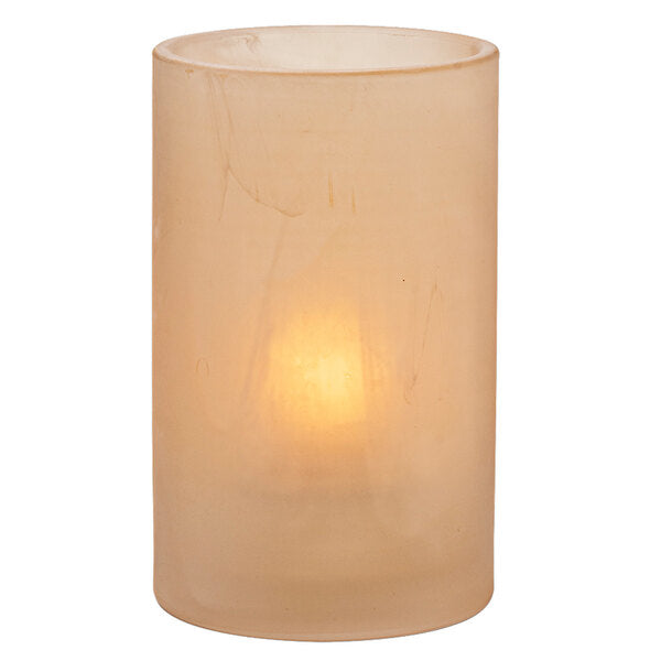 Amber Satin Wysp Glass Cylinder Candle Holder