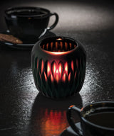 Black Amber Mystic Glass Votive